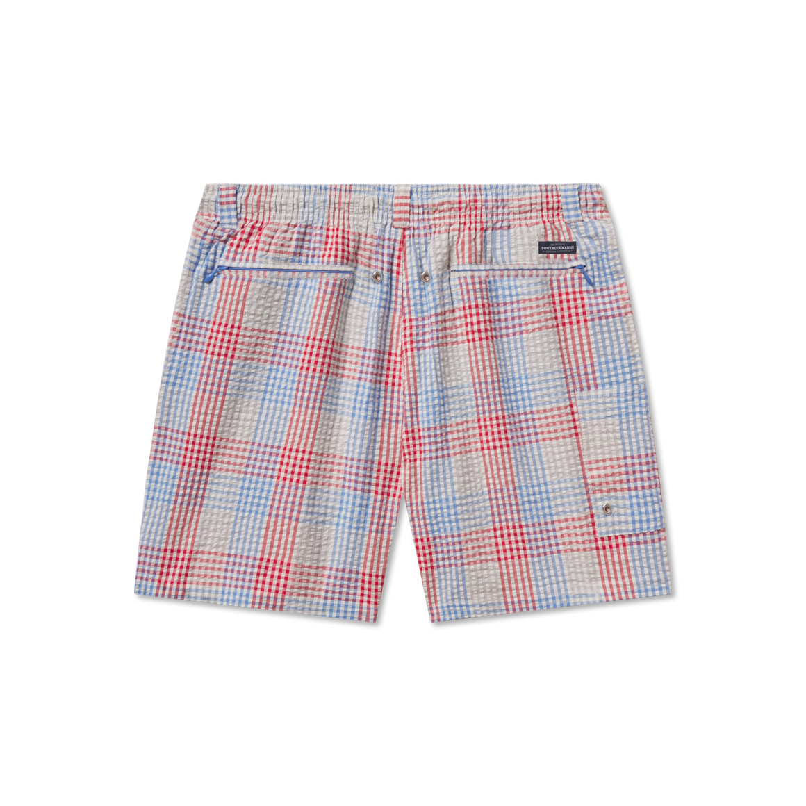 Red and Blue Seersucker Gingham | Back