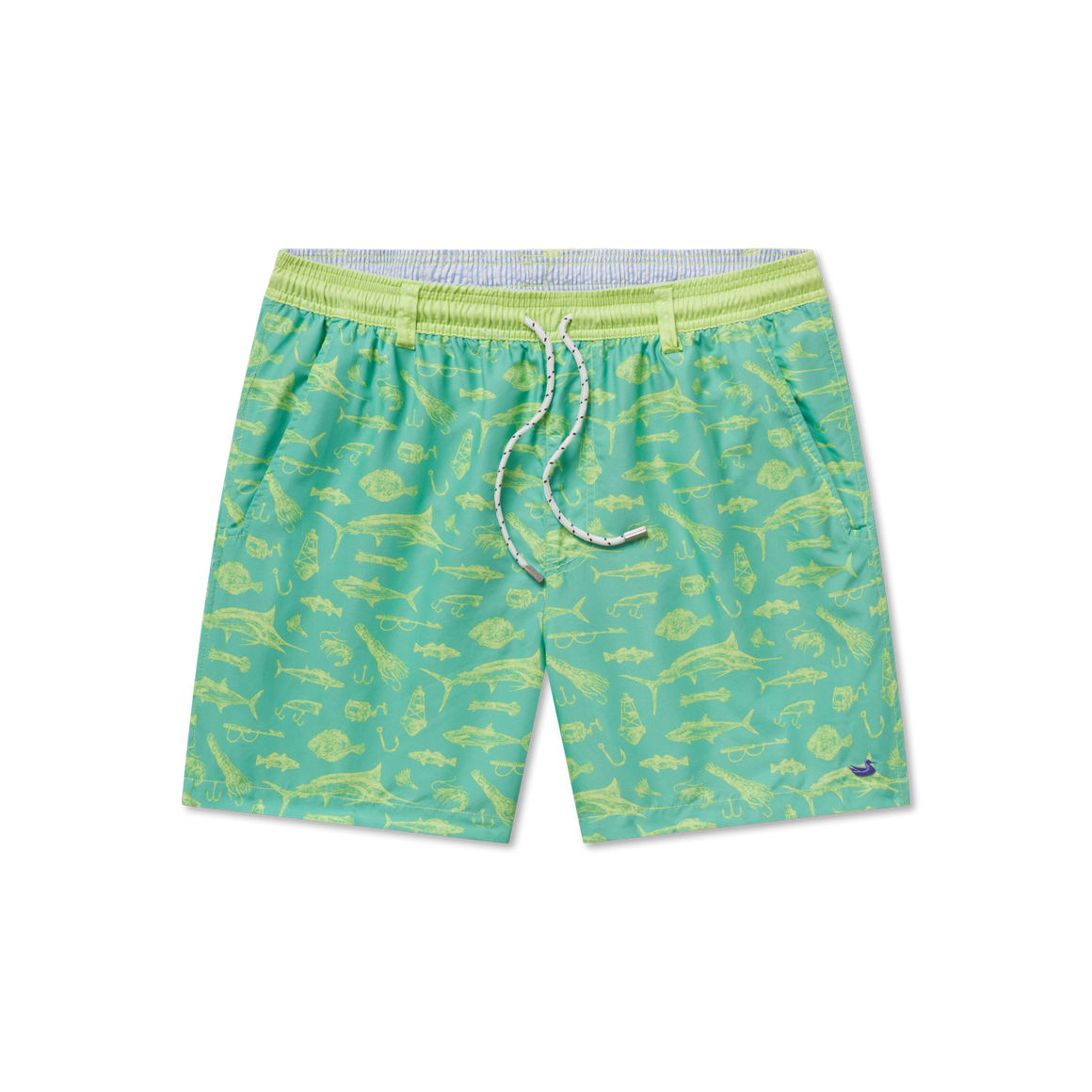 Bimini Green and Lime Fish Print