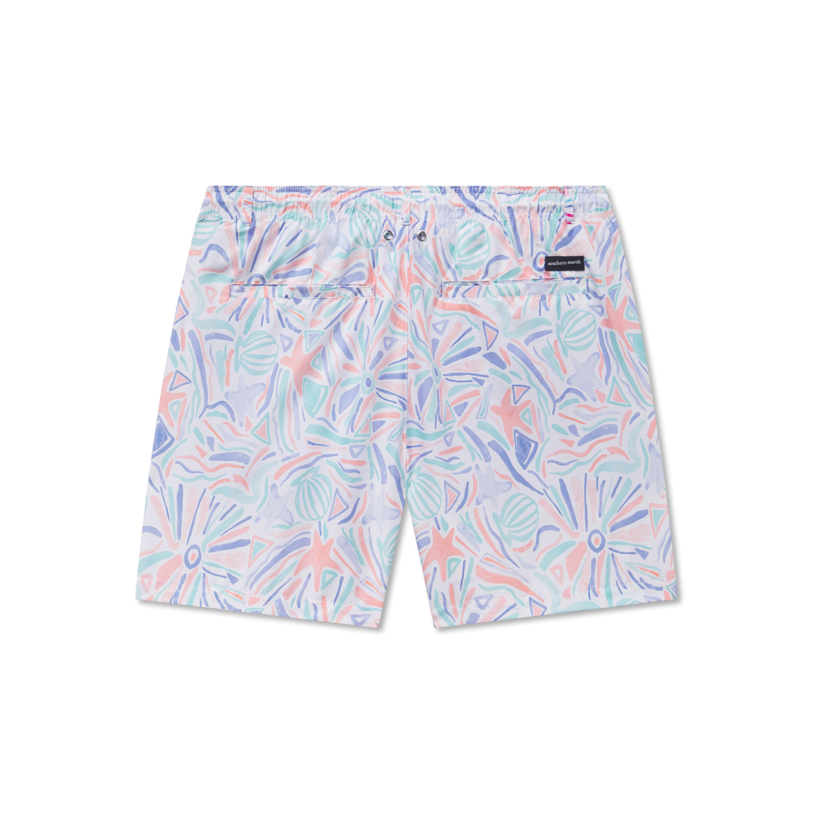 Peach and Antigua Blue | Back