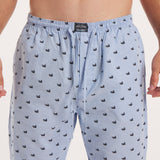 Light Blue with Navy Ducks | On Model Front Detail