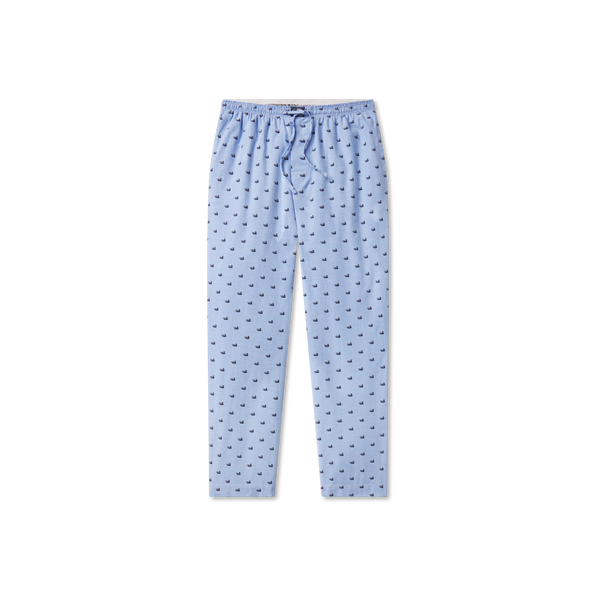 Light Blue with Navy Ducks
