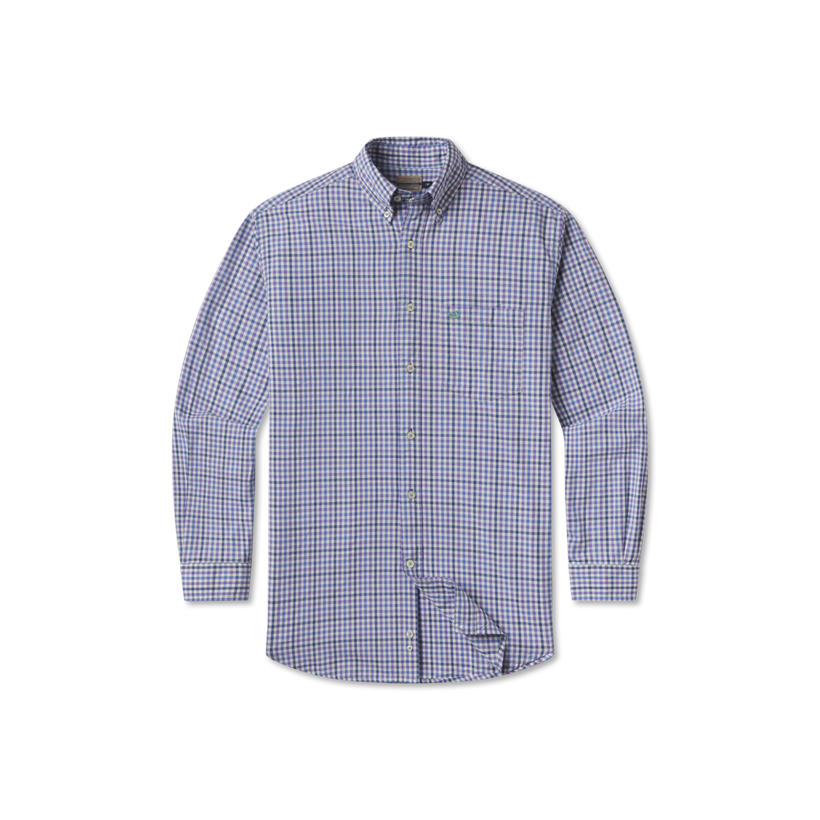 Lilac and Blue Washed Gingham | Front