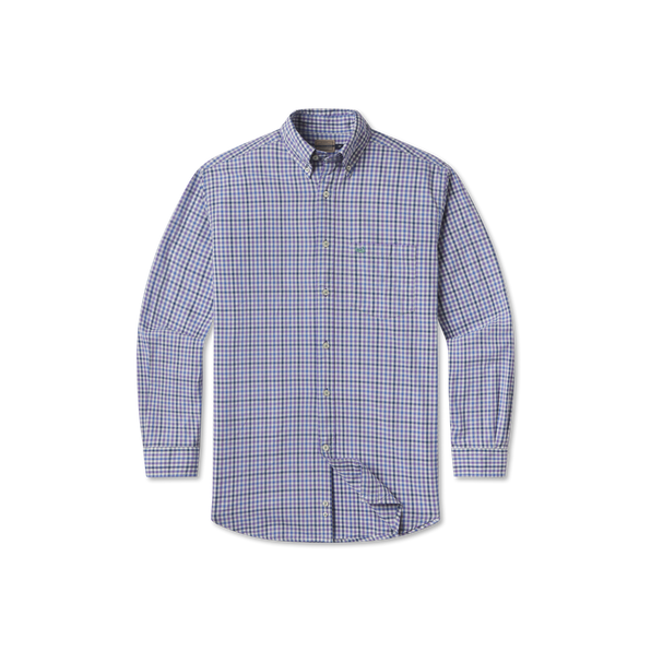 Lilac and Blue Washed Gingham | Front