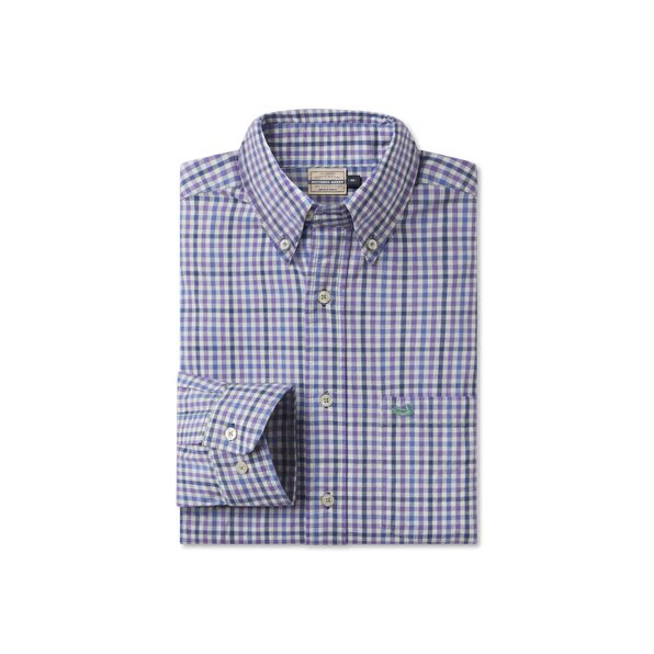 Lilac and Blue Washed Gingham