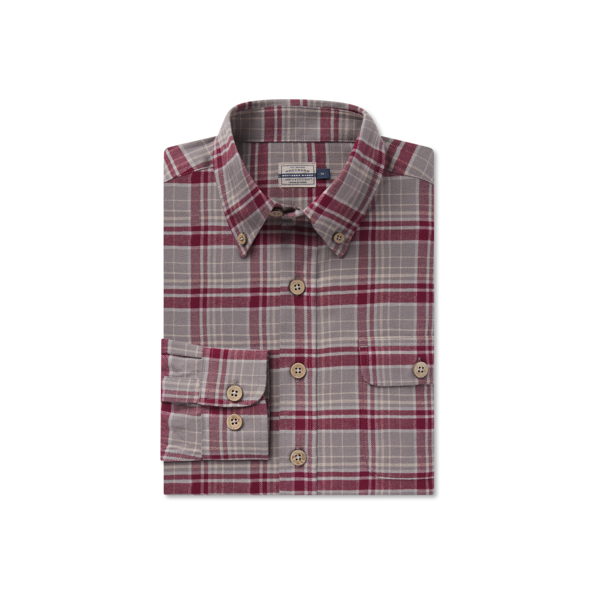 Maroon & Dark Gray Flannel