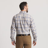 Oatmeal & Blue Plaid | On Model | Back