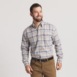 Oatmeal & Blue Plaid | On Model | Front