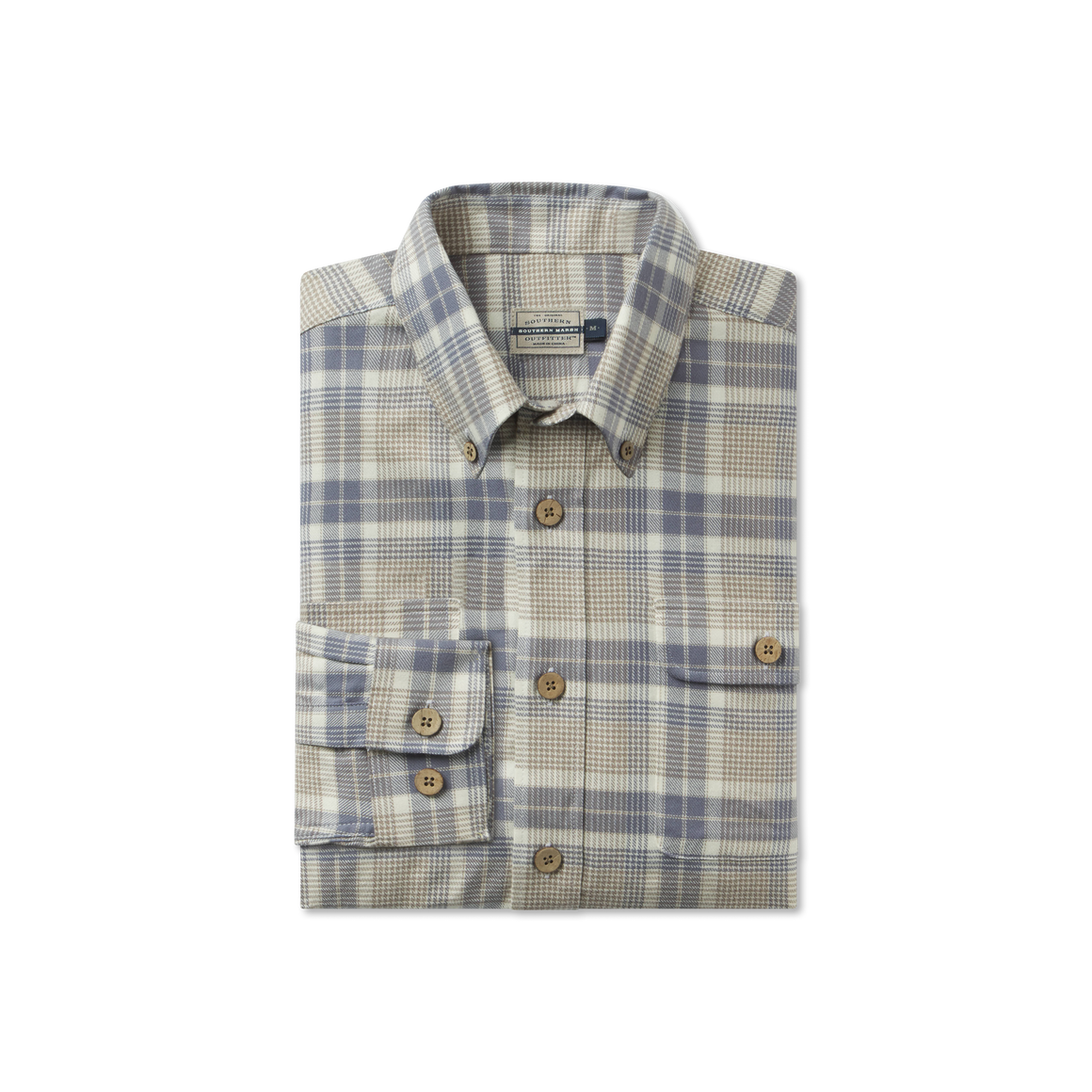 Oatmeal & Blue Plaid 