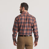 Stone Brown & Navy Plaid | On Model | Back