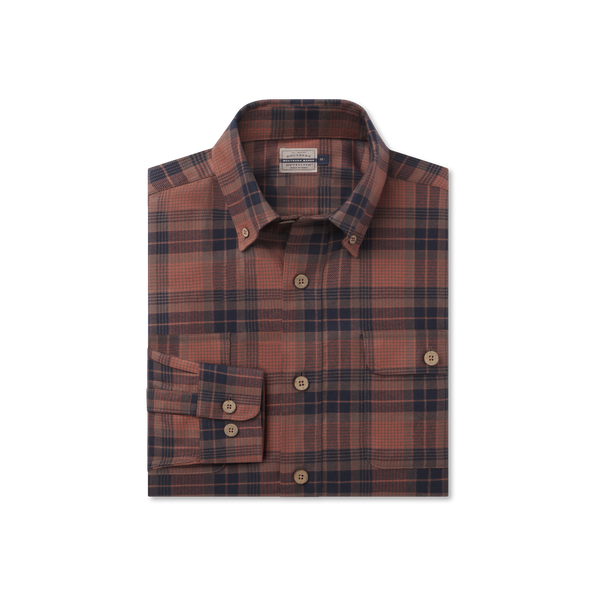 Stone Brown & Navy Plaid