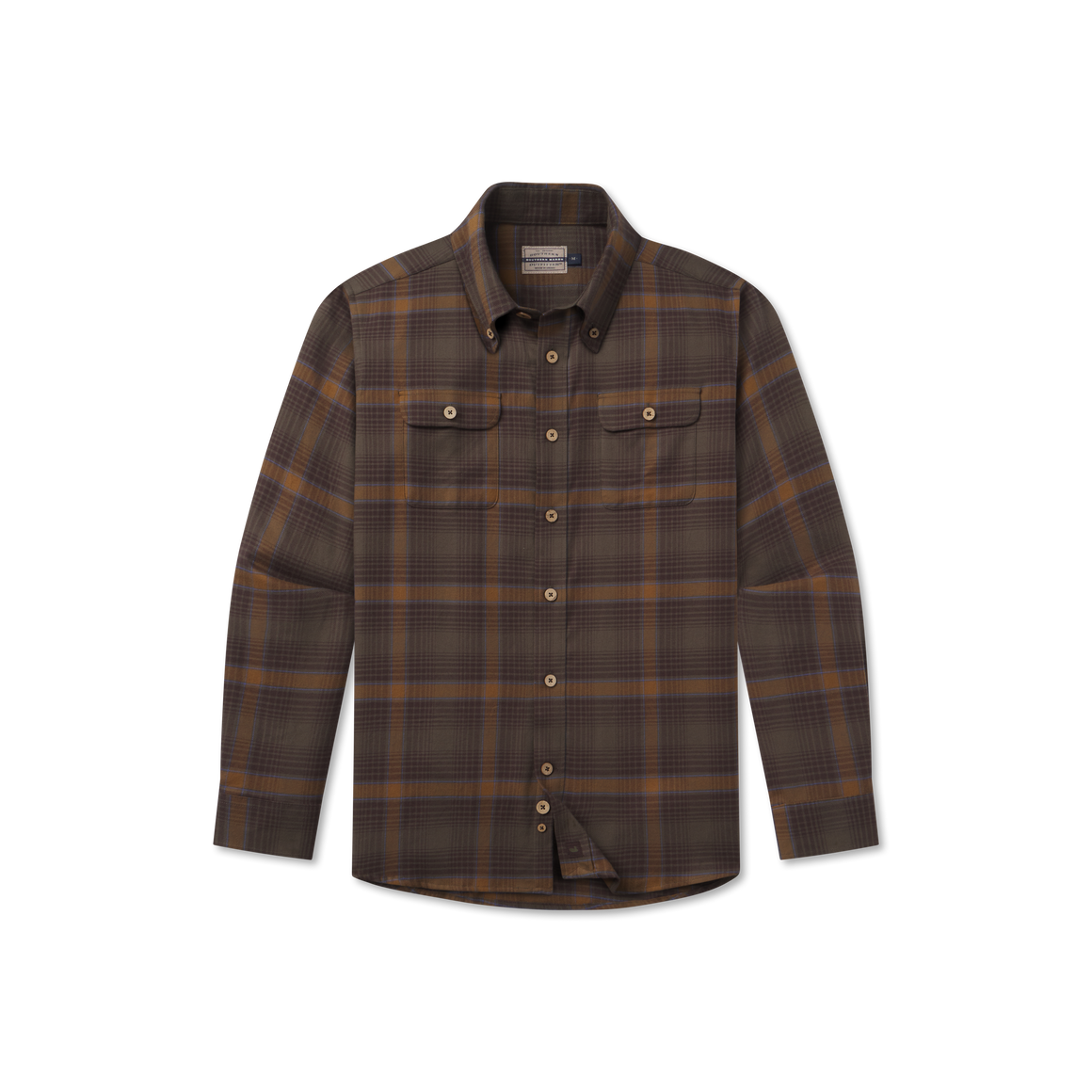 Dark Olive & Stone Brown Plaid  | Front