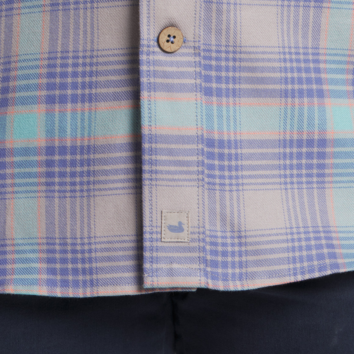 Light Gray & Slate Plaid | On Model Details