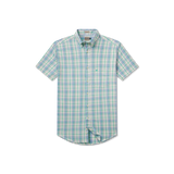 Blue and Mint Plaid | Knoxboro Plaid Dress Shirt | Short Sleeve | Front