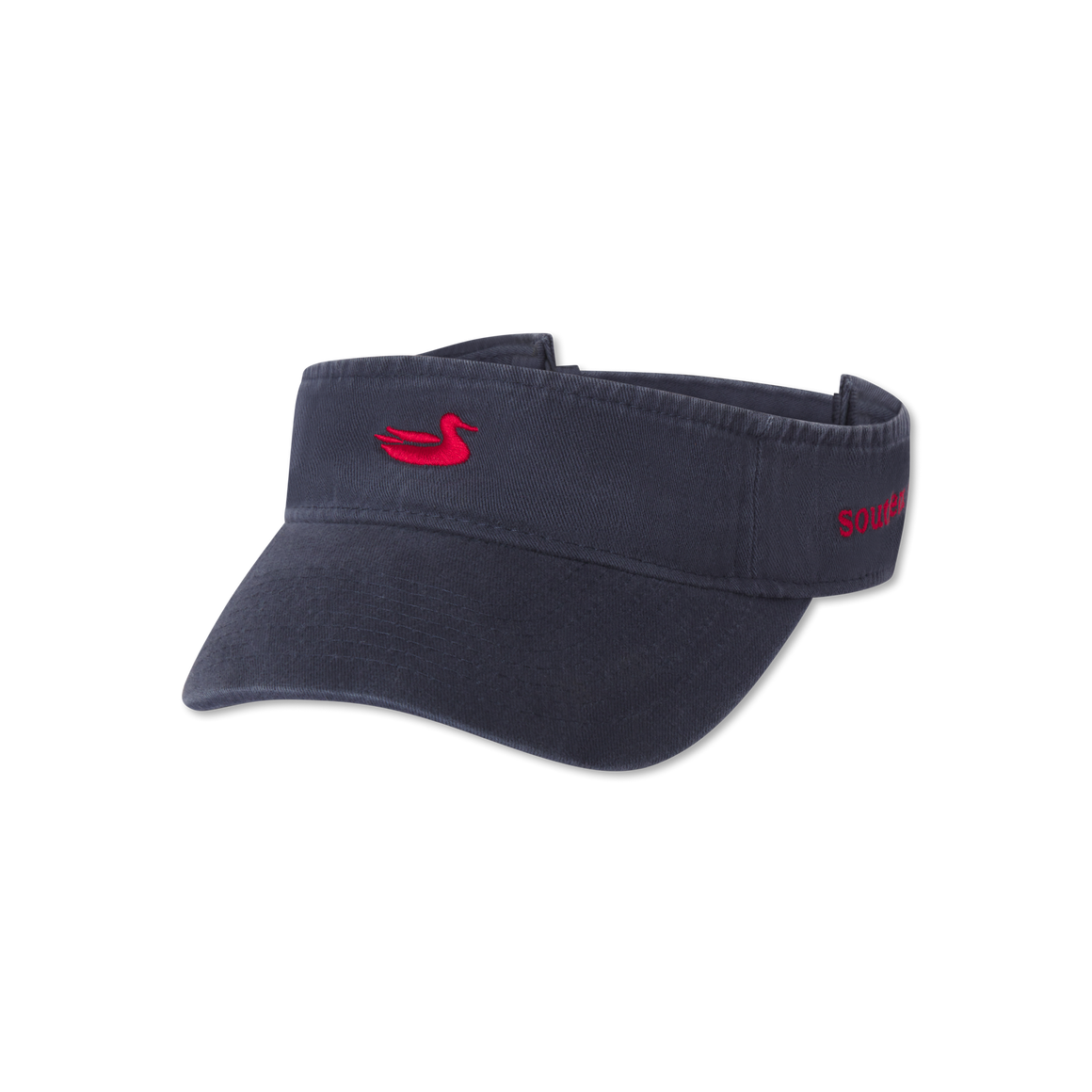 Navy Visor with Red Duck