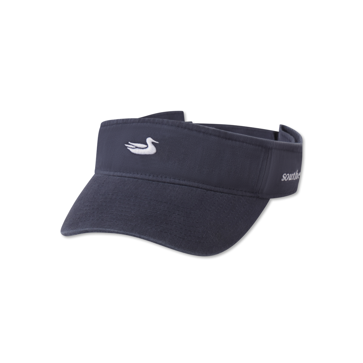 Navy Visor with White Duck