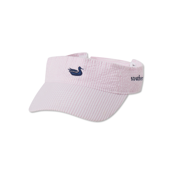 Pink Seersucker with Navy Duck