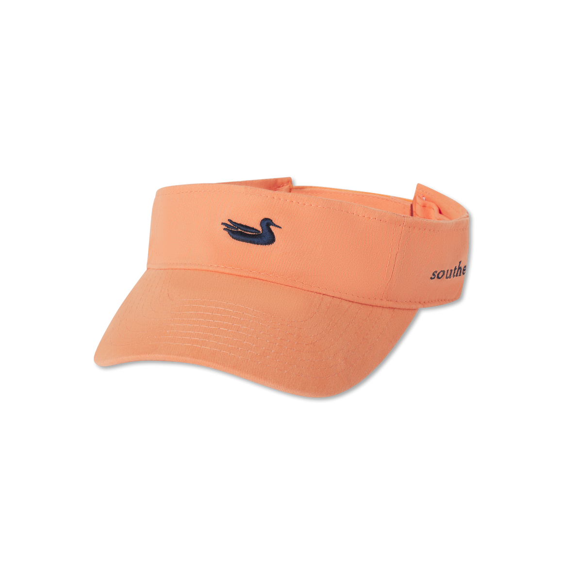 Tangerine Visor with Navy Duck