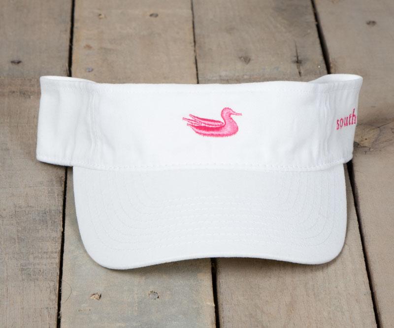 White Visor with Pink Duck
