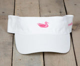 White Visor with Pink Duck