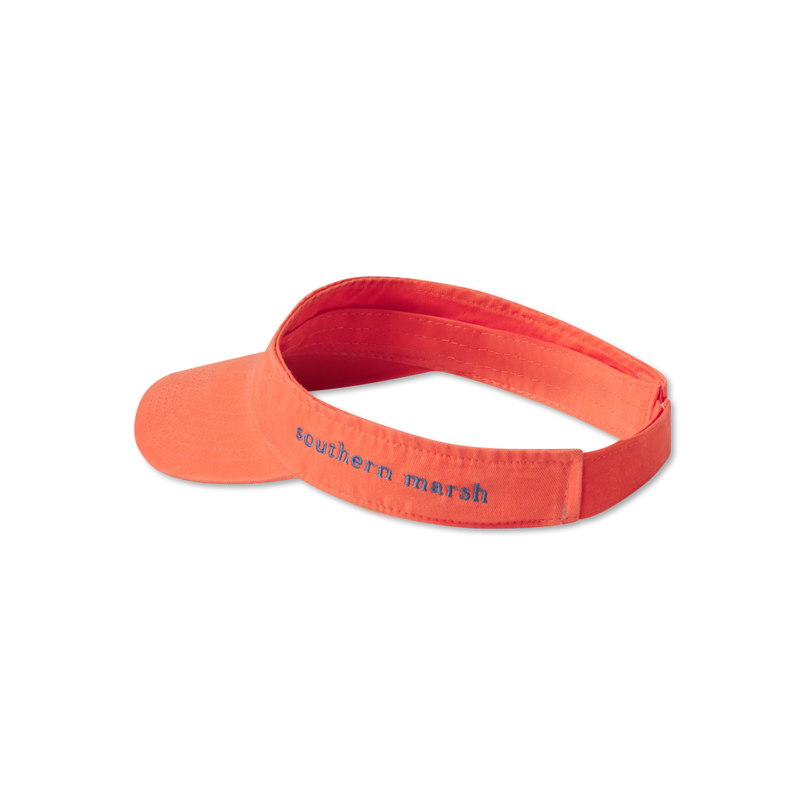 Washed Coral Visor with Navy Duck | Side