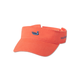 Washed Coral Visor with Navy Duck