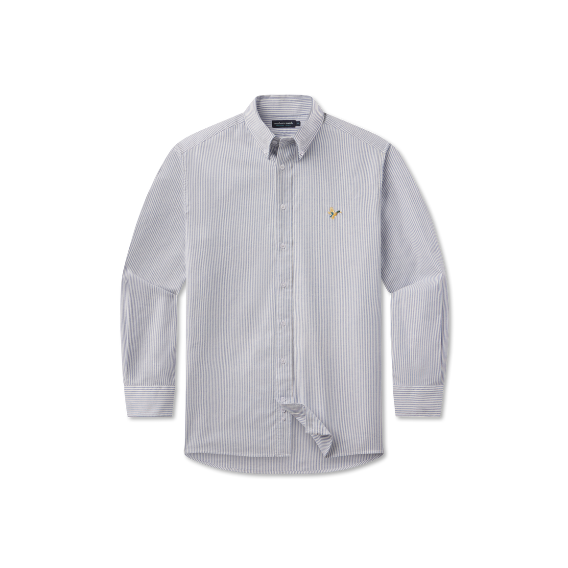 White & Blue Oxford Stripe | Front