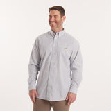 White & Blue Oxford Stripe | On Model 2 | Front