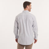 White & Blue Oxford Stripe | On Model 2 | Back