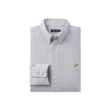 White & Blue Oxford Stripe