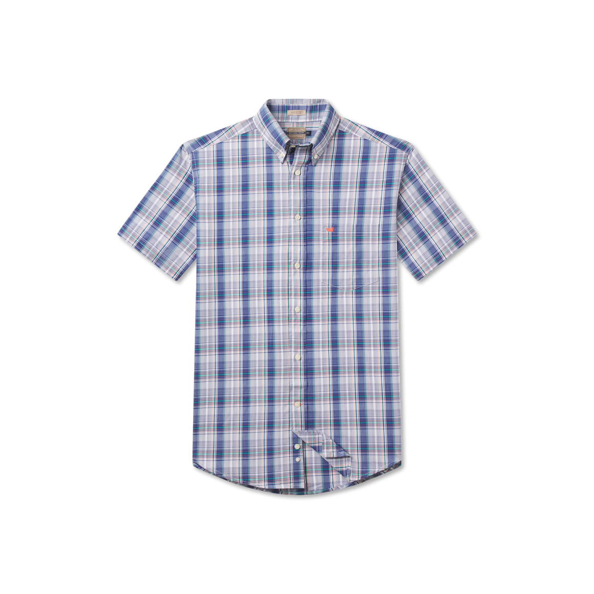 Navy and Orange Plaid | Front