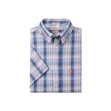 Navy and Orange Plaid
