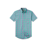 Bimini Green and Blue Plaid | Natahala Plaid Dress Shirt | Short Sleeve | Front