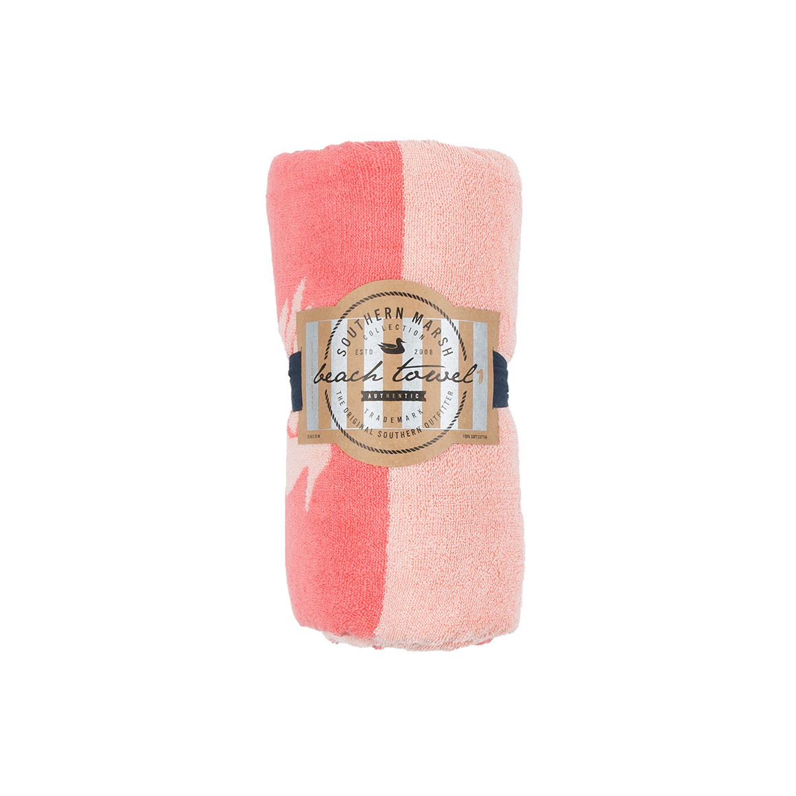 Coral and Peach Stripes | Rolled