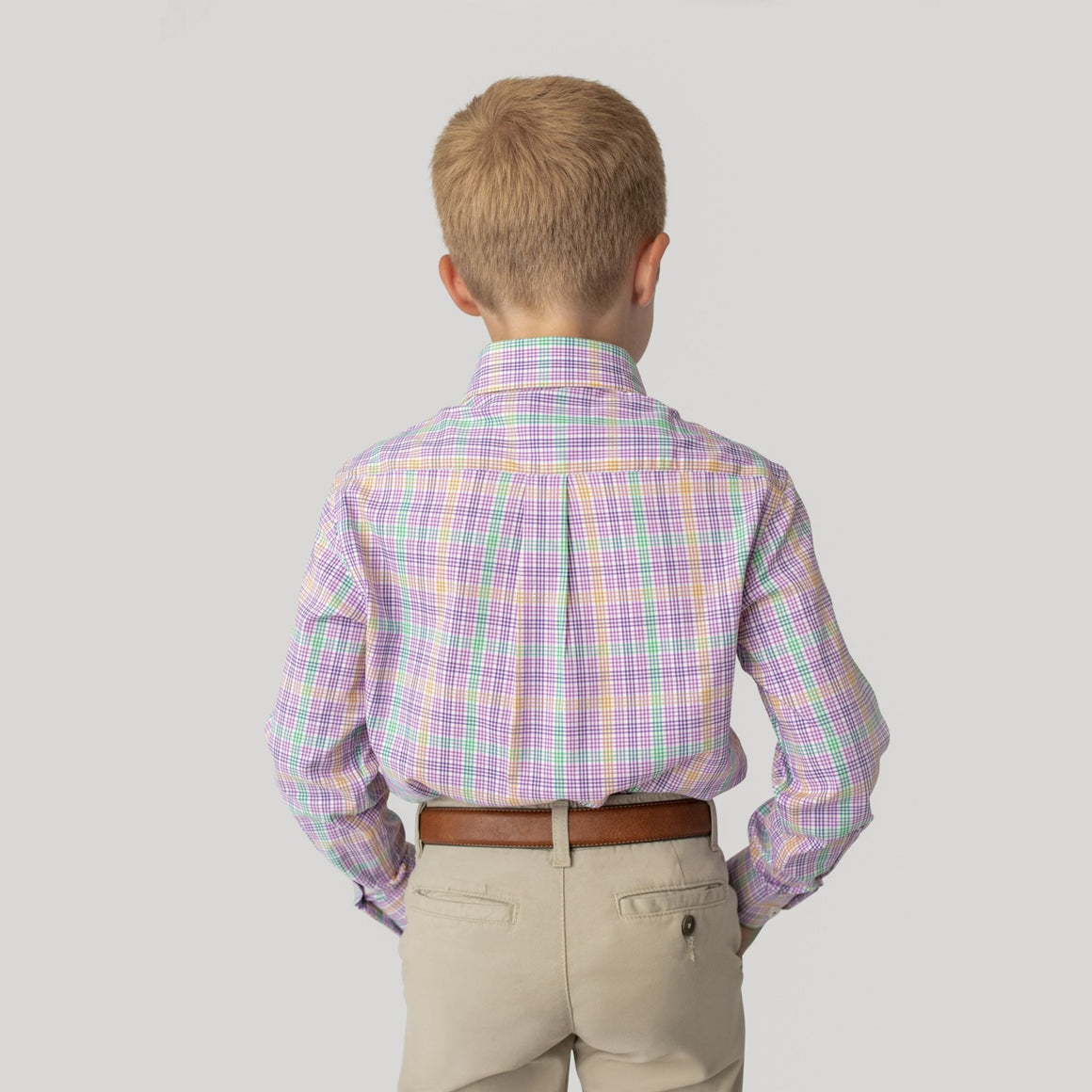 Purple Gold & Green Plaid | Back