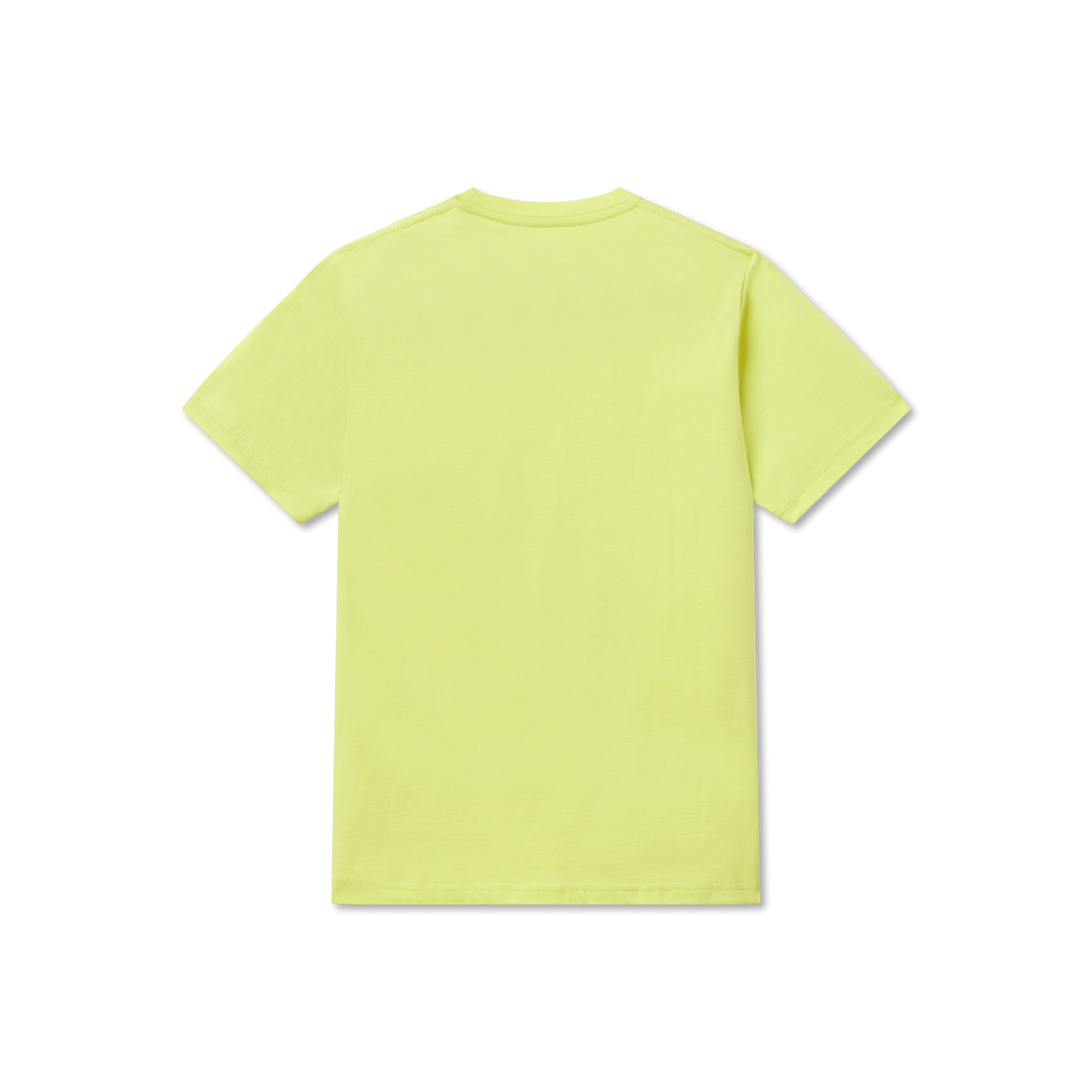 Electric Lime with Pink Duck | Youth Embroidered Tee | Back