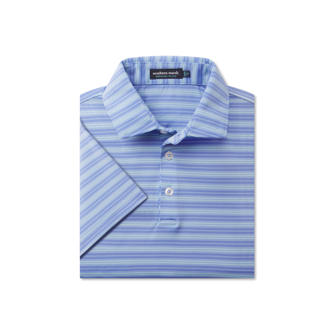 French Blue & Mint Stripe