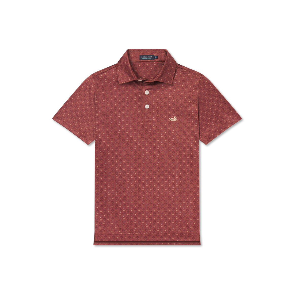 Burnt Red & Tan Microprint | Front