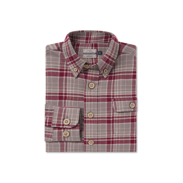 Maroon & Dark Gray Flannel | FOLDED
