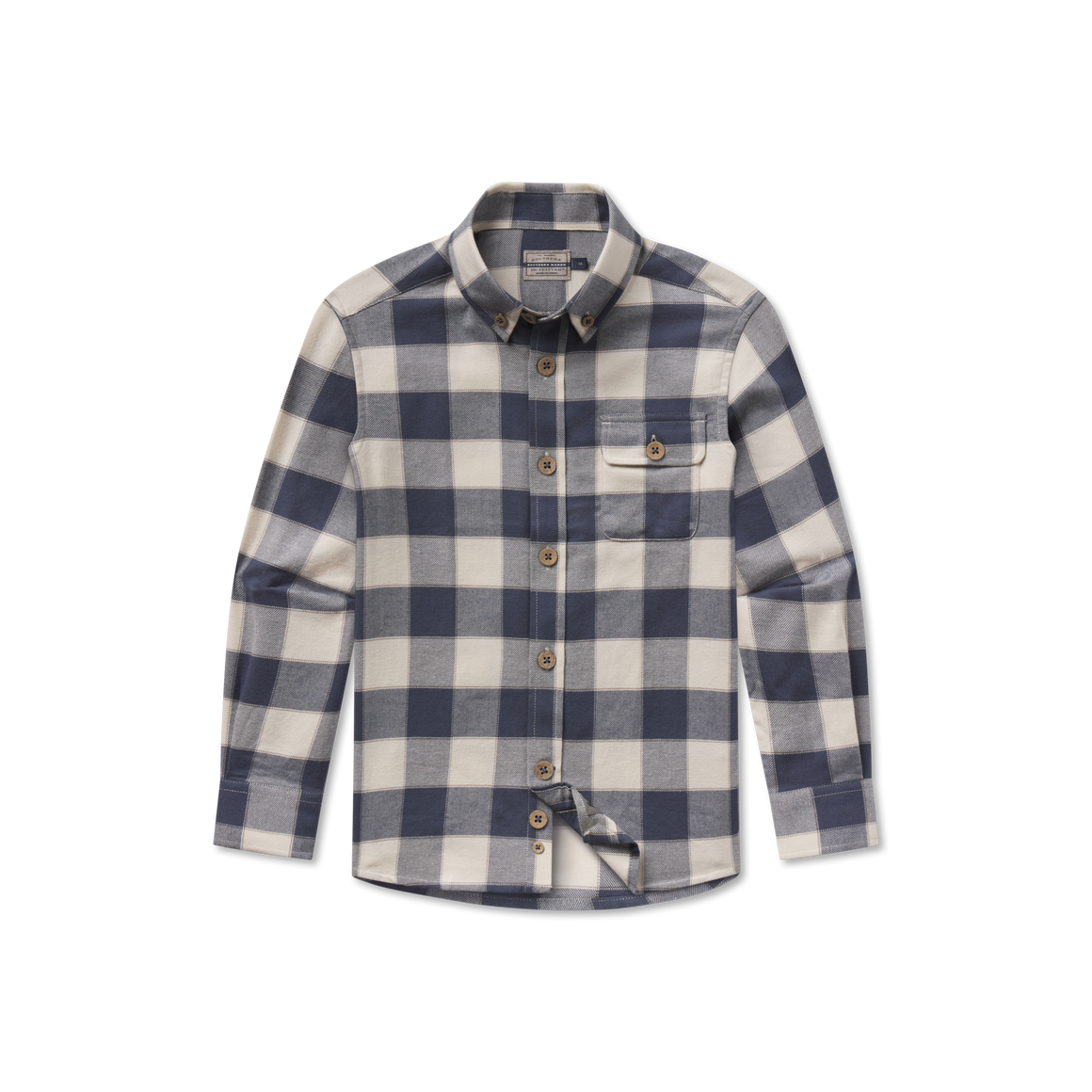 White & Slate Flannel | Front