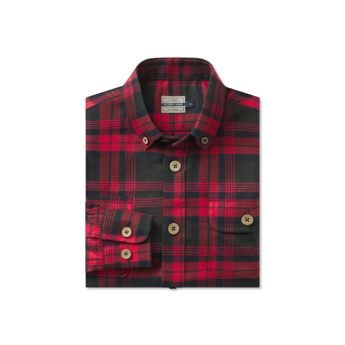 Navy & Red  Plaid
