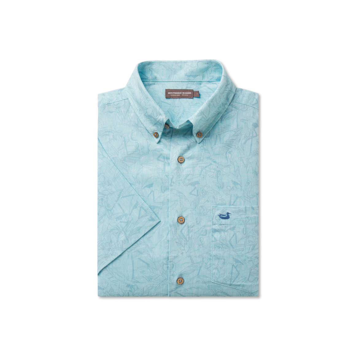 Bimini Green Flamingos | Fold