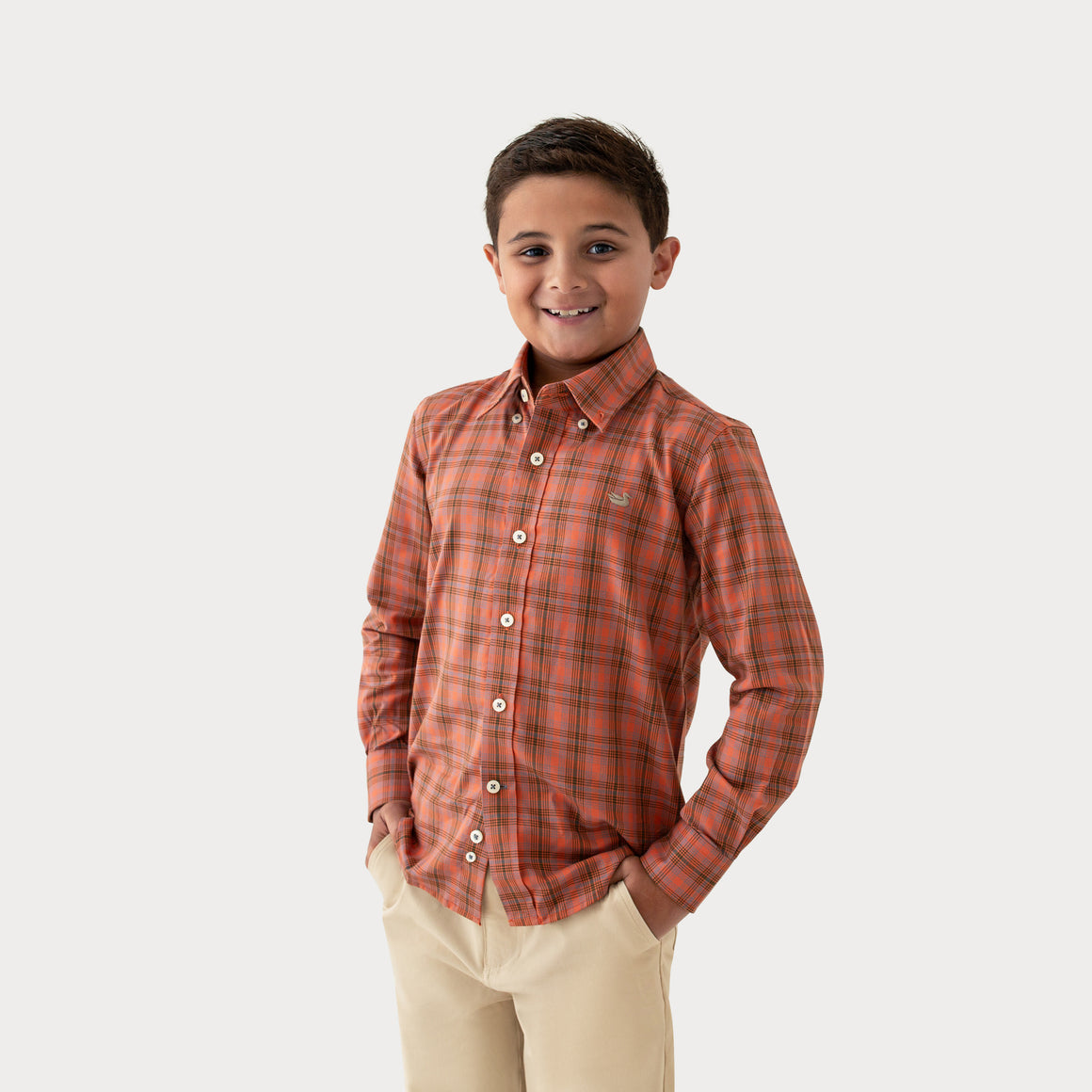 Burnt Red and Dark Olive | On Model Front