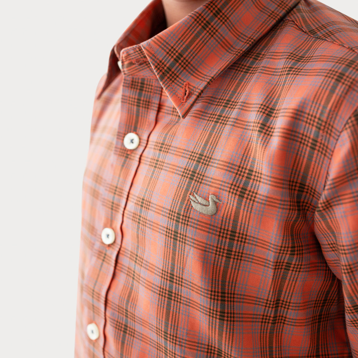 Burnt Red and Dark Olive | On Model Details