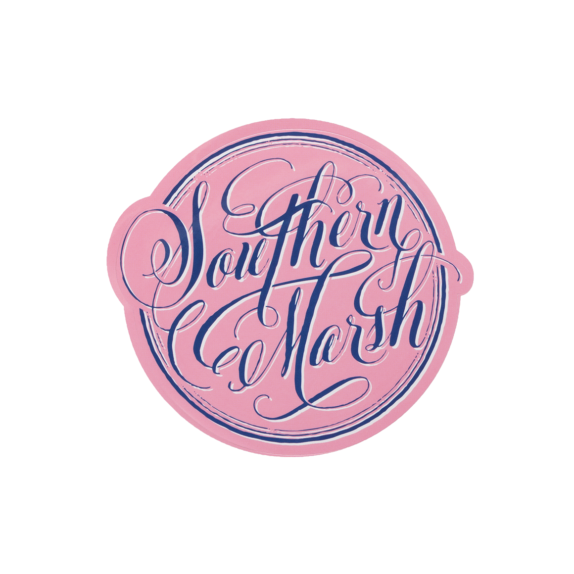 Pink with Navy Sticker