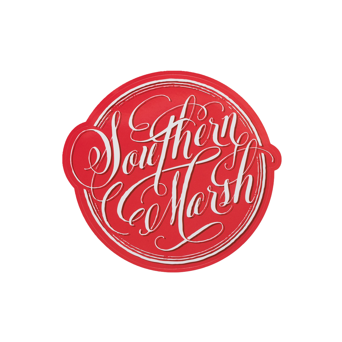 Red with White Sticker