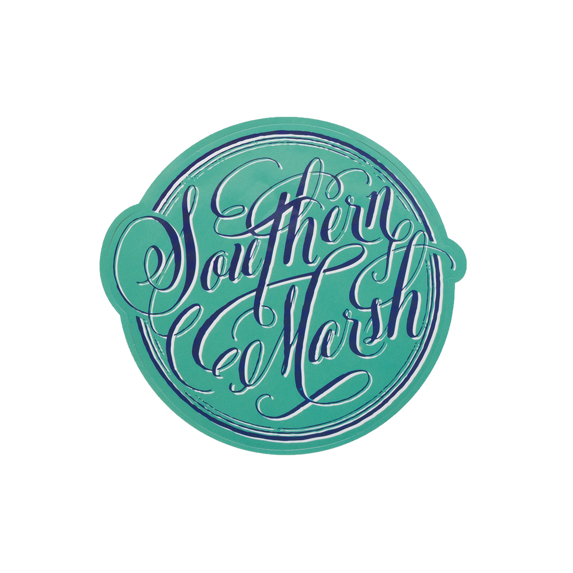 Teal with Navy Sticker