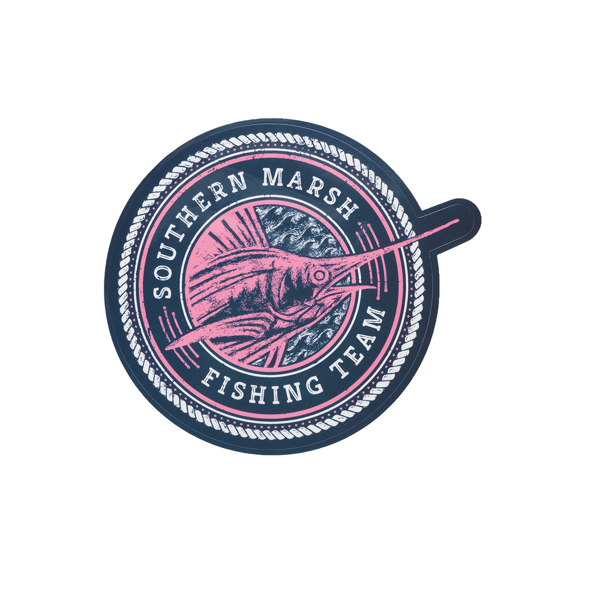 Navy with Pink Sticker