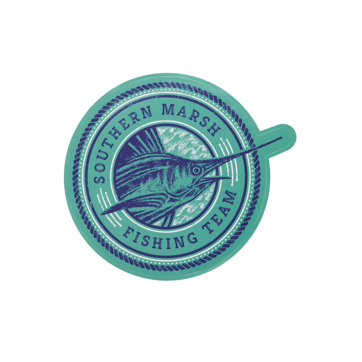 Teal with Navy Sticker