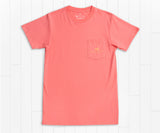 Coral | Branding Collection Tee | Nautical | Short Sleeve T-Shirt | Southern Marsh | Southern Preppy Pocket Tee