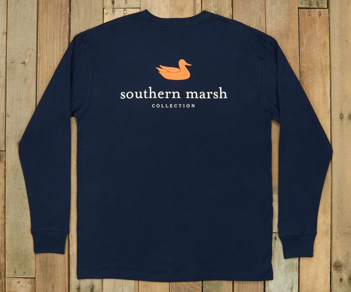 Navy with Orange | Authentic Collegiate Tee | Back